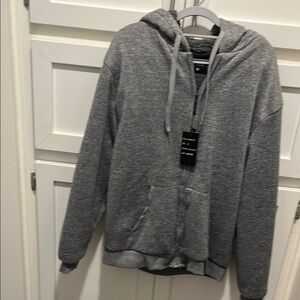 Gray Zip-Up Hoodie size Medium ❤️